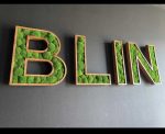 3D Logo van Houten Letters en Mos